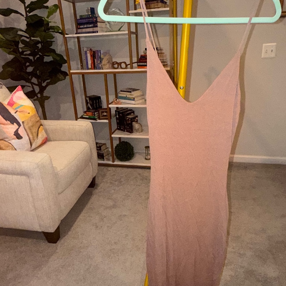 Elegant Pink Slip Dress